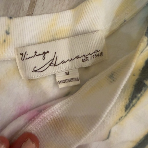 NWT Vintage Havana Tie-Dye One Shoulder Sweatshirt & Jogger Sweatpants - Picture 8 of 11